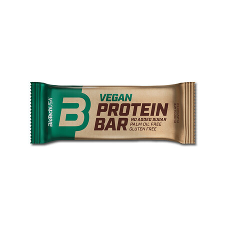 Vegan protein bar cu aroma de ciocolata, 50 grame, BioTechUSA