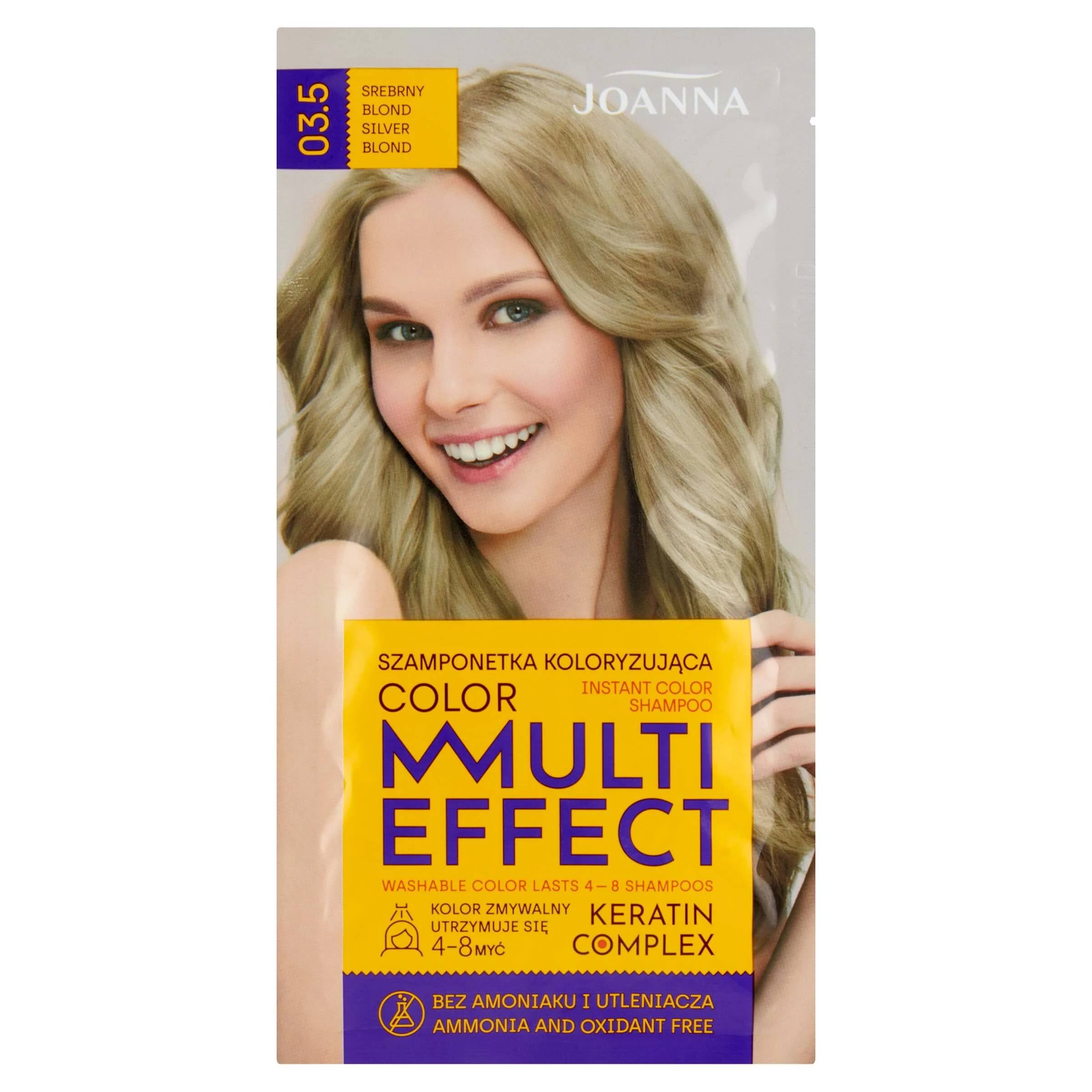 Joanna Multi Effect Shampoo Kleur 03.5 Zilver Blond, 35g