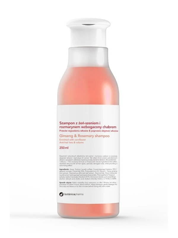Botanicapharma Echinacea en rozemarijn shampoo verrijkt met korenbloem, 250ml