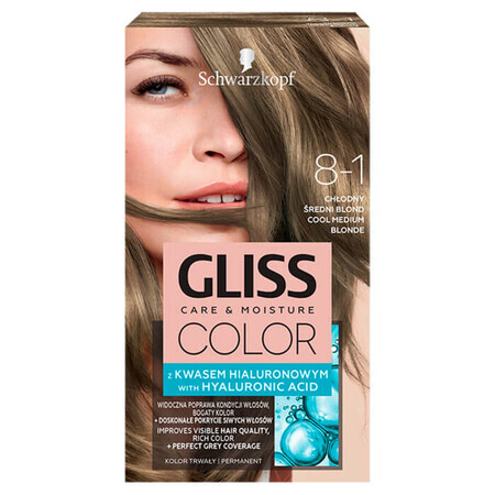 Schwarzkopf Gliss Color Colore a cera con acido ialuronico Cool Red Blonde 8-1