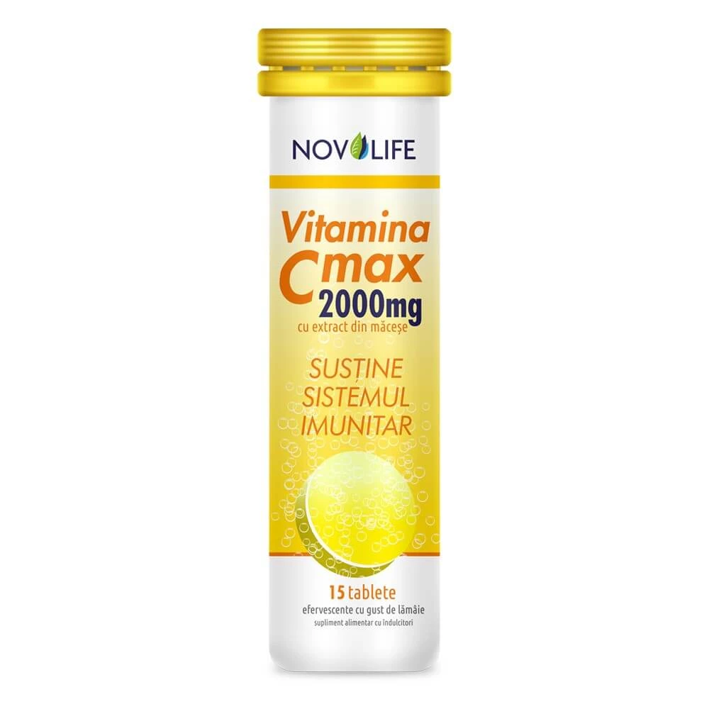 Vitamine C bruisend met macesextract Max 2000, 15 tabletten, Novolife