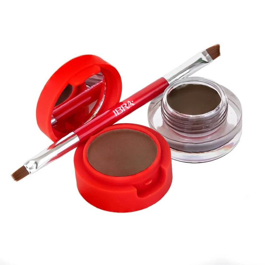 Ibra Eyebrow Pomade amp; Powder Eyebrow Pomade and Eyebrow Shadow Dark Chocolate, 7g
