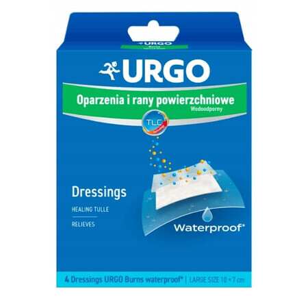 Urgo, Arsuri și răni superficiale Pansament impermeabil, 4 bucăți - Termen lung!