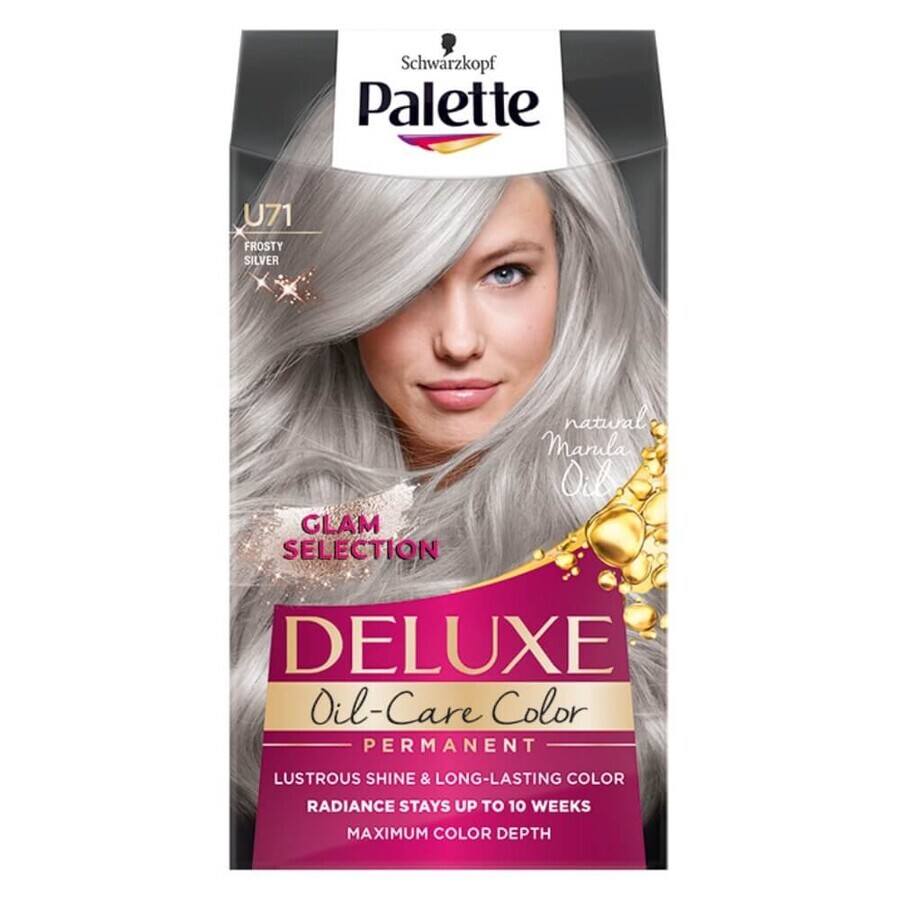 Deluxe Oil-Care Kleurenpalet Oil-Care Kleur met Microparels U71 Mrone Zilver