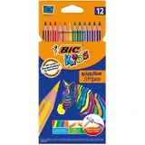 BIC Evolution Stripes Eye Pencils, 12 Farben