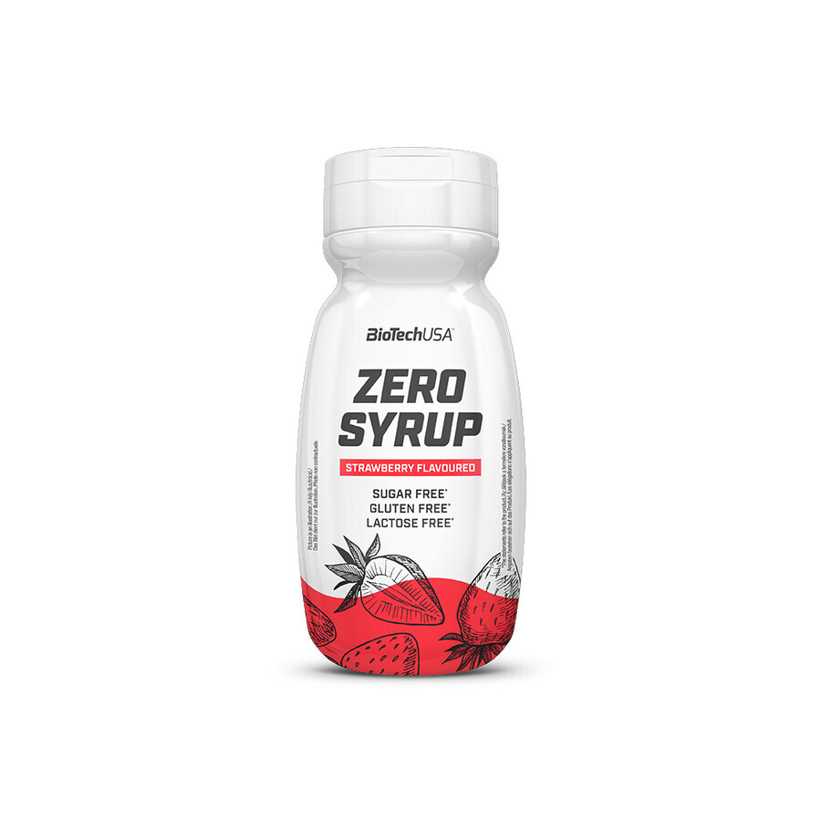 Zero syrup Strawberry, 320 ml, BioTechUSA