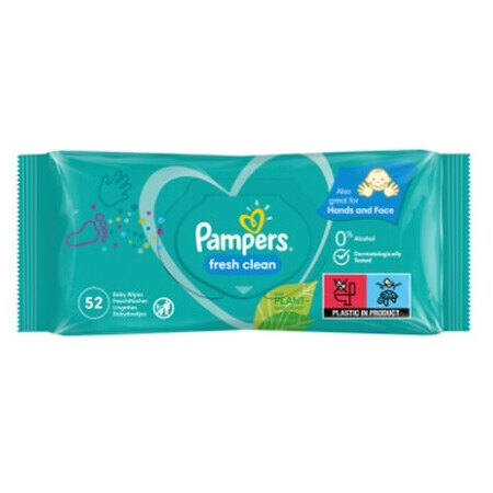 Pampers, Fresh Clean, vochtige doekjes, 52 stuks