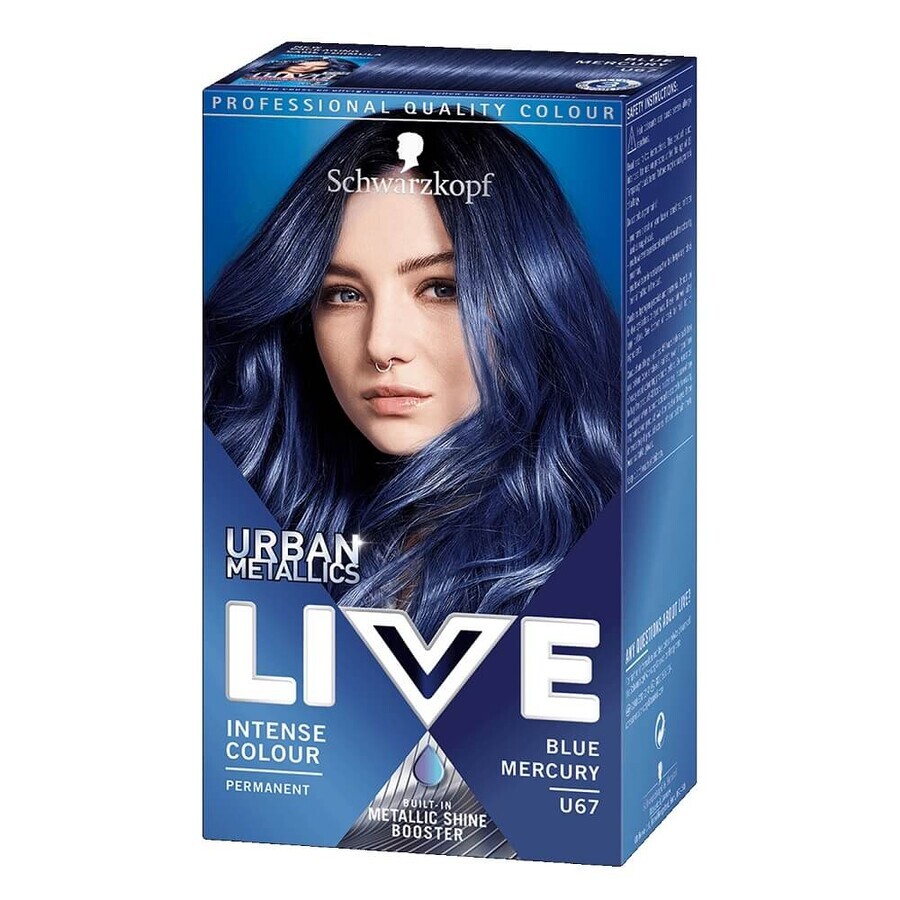 Schwarzkopf Live Urban Urban Metallic Wachsfarbe U67 Blau Mercury