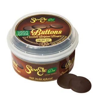 SteviElle belgijska ciemna czekolada ze stewią SteviElle belgijska ciemna czekolada ze stewią, 300 g, Hermes Natural