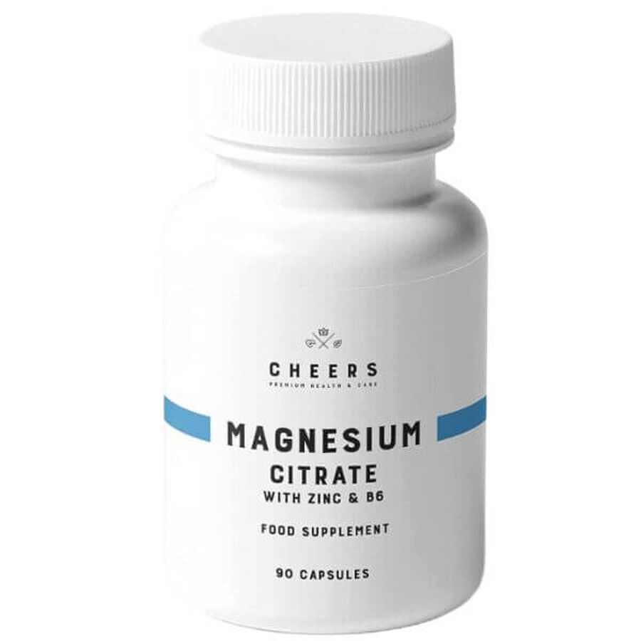 Cheers citrate de magnésium, soutien du squelette et du système nerveux, 90 gélules