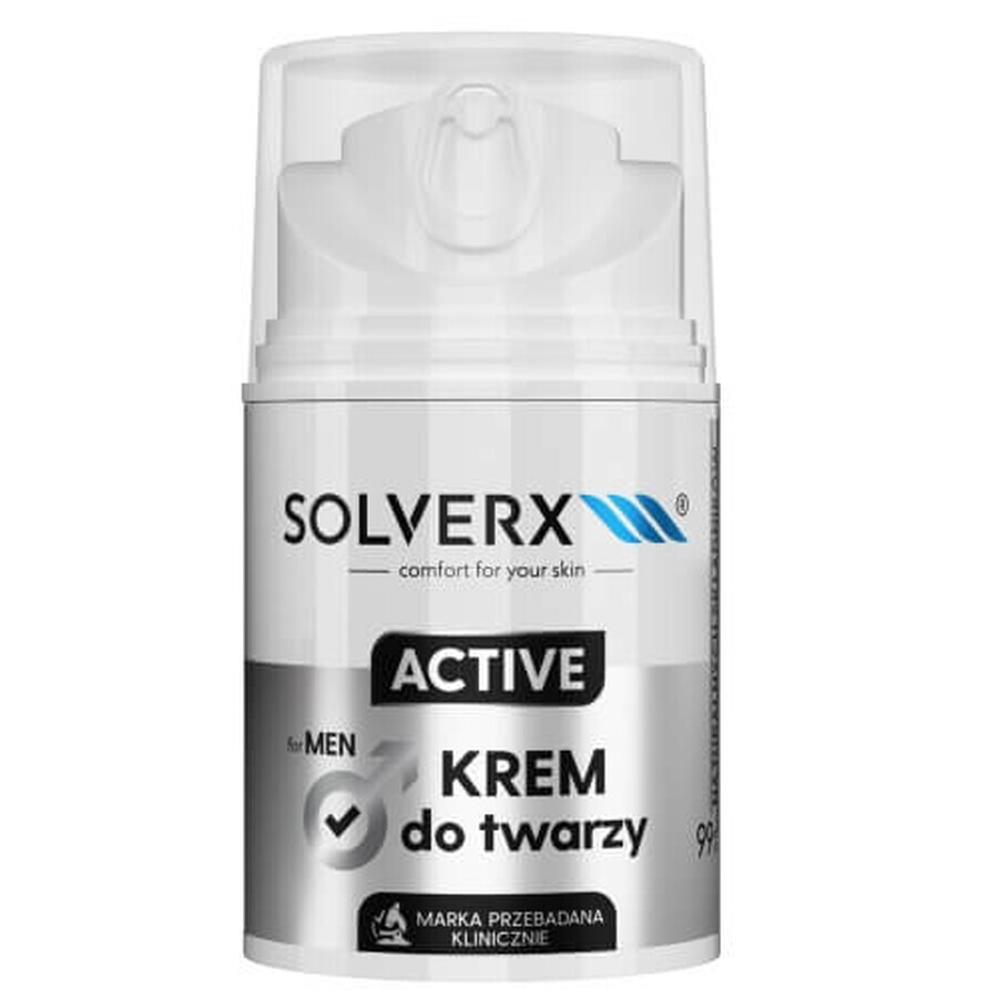 Solverx Actieve Gezichtscrème voor Mannen 50ml