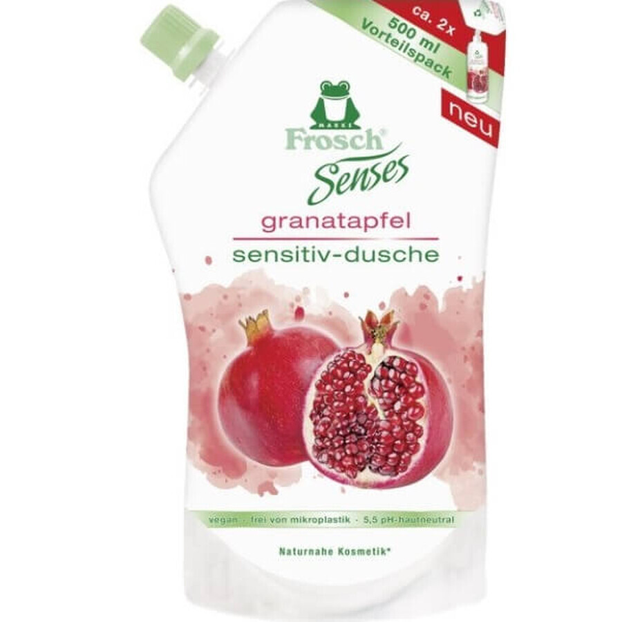 Gel douche à la grenade Frosch, recharge, 500 ml