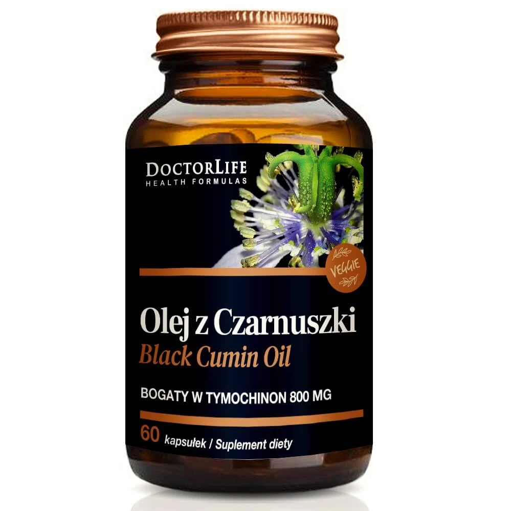 Doctor Life Zwarte komijnolie 1000mg, 60 capsules