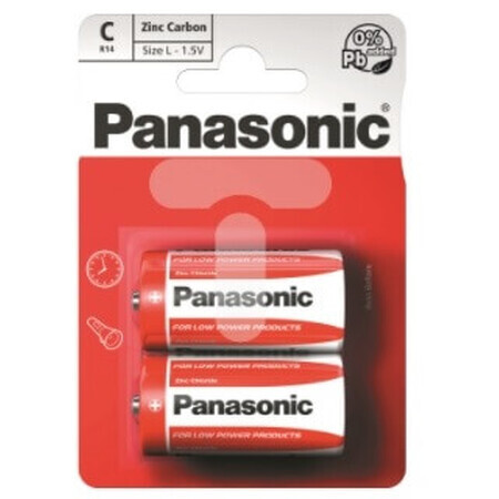 Panasonic, R14, Batterij, 2 stuks