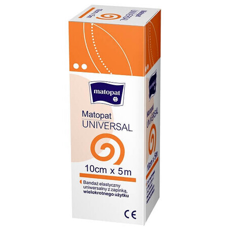 Matopat universeel elastisch verband, 5mx10cm, 1 stuk - Lange termijn!