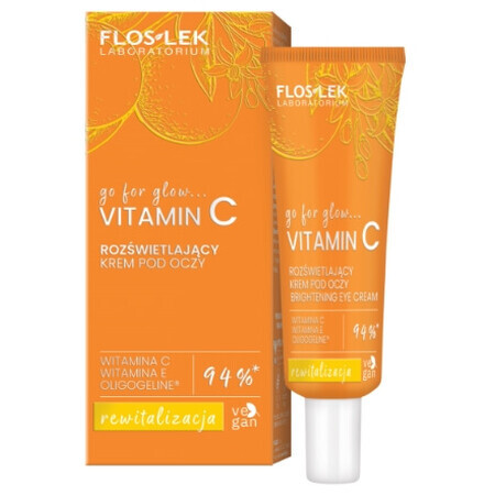 Floslek Laboratorium Crema de ojos iluminadora Go For Glow Vitamina C, 30 ml