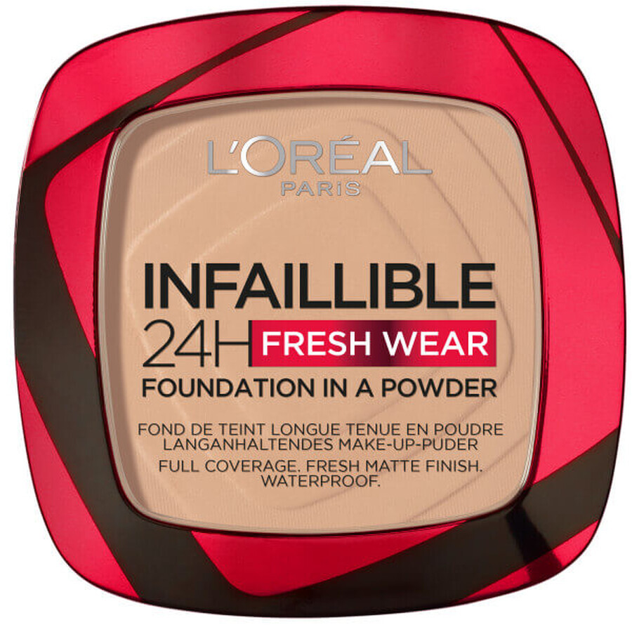 L'Oreal Paris Infaillible 24H Fresh Wear 130 True Beige Mattierende Pudergrundierung 24H Fresh Wear 130 True Beige, 9g