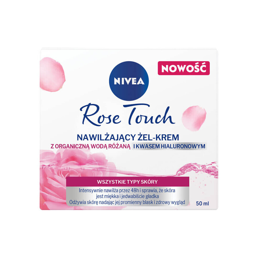 Nivea Rose Touch el-cream with organic rose water and hyaluronic acid, 50ml