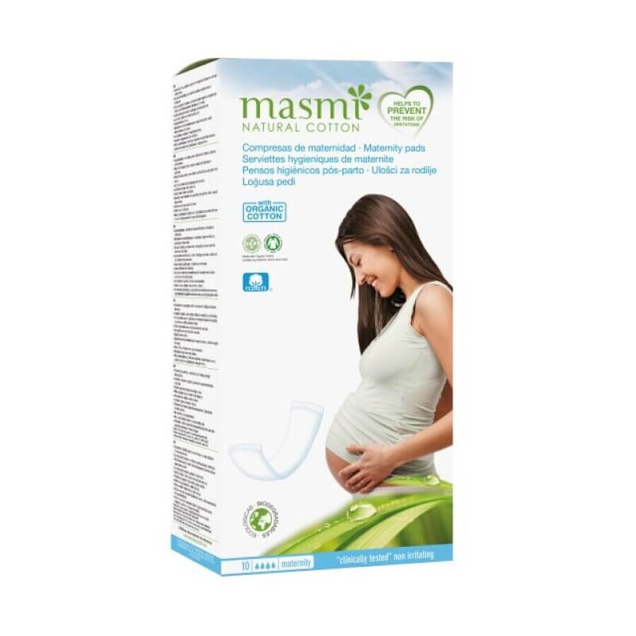 Masmi Organic bavena postnatal pads, 10 pièces