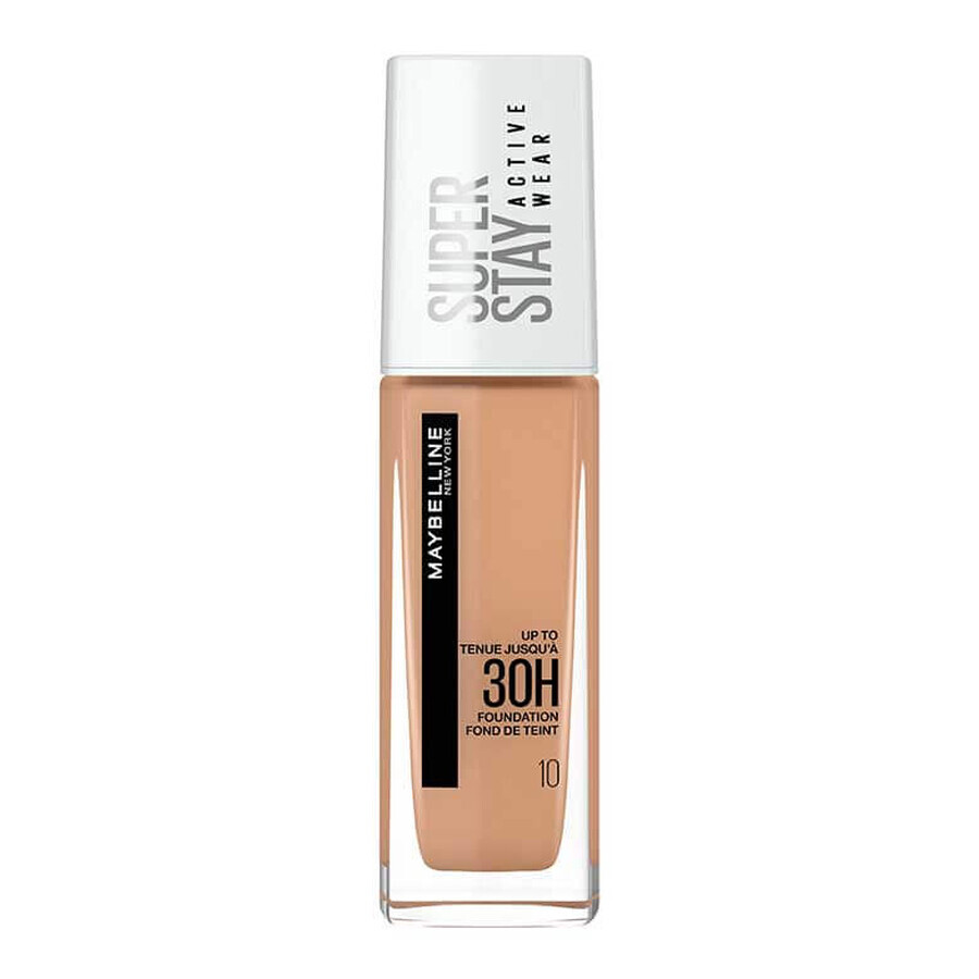 Maybelline Super Stay Active Wear Foundation 30H Face Colour 10 Ivory, 30ml