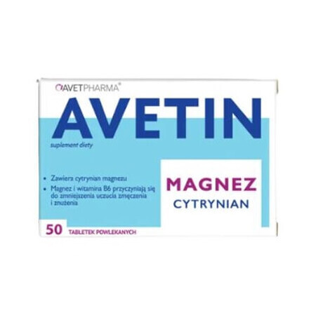 Avetin Magnesiumcitraat, 50 tabletten