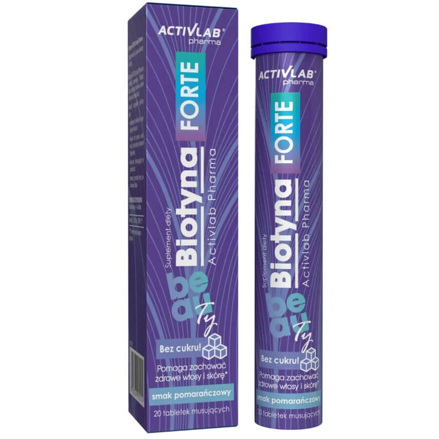 ActivLab Pharma, Biotin Forte, aromă de portocale, 20 comprimate