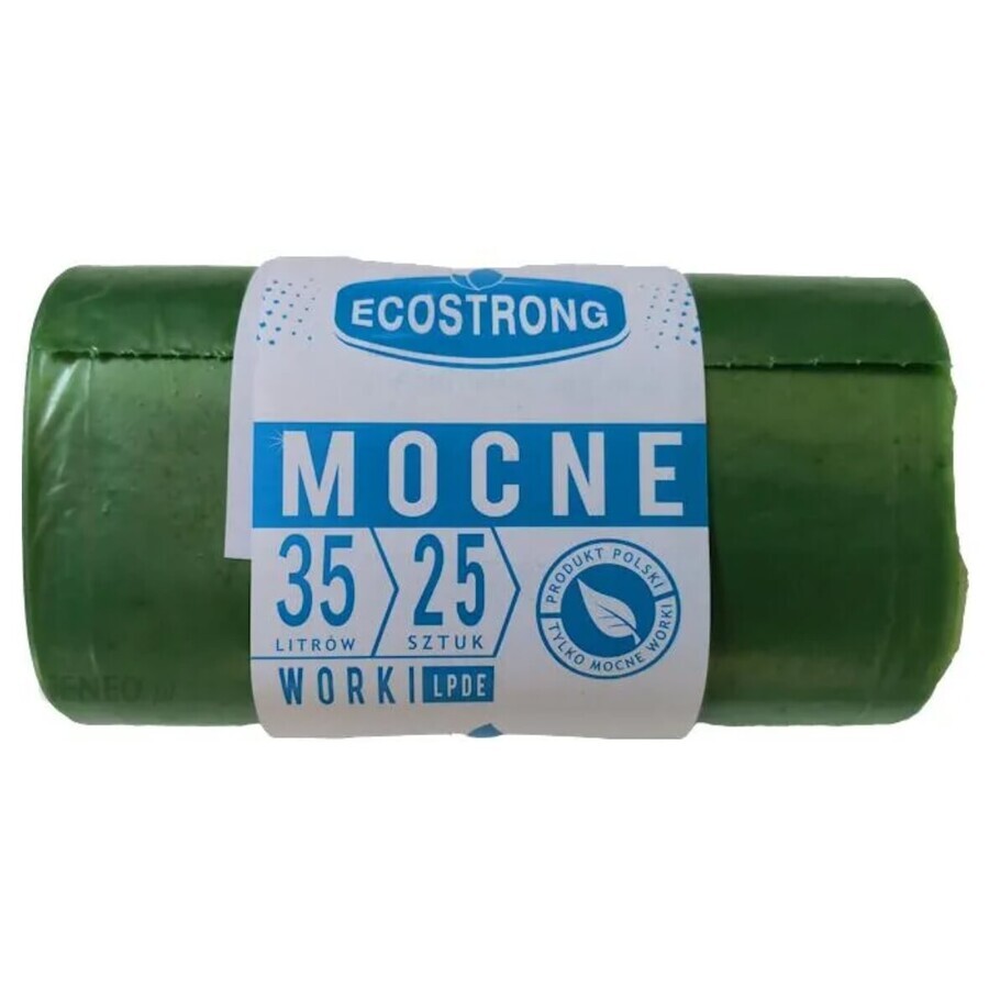 EcoStrong, 35L afvalzakken, groen, 25 stuks