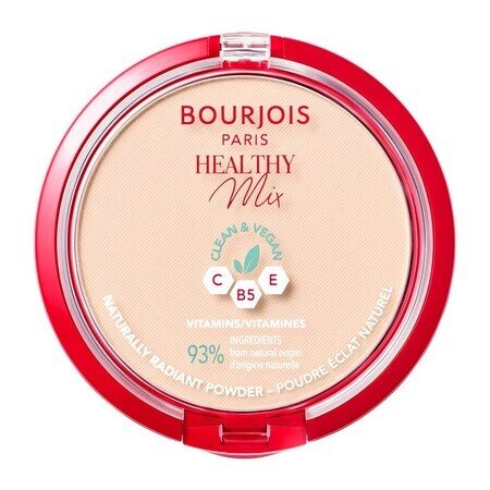 Bourjois Gesunder Mix Clean Mattierender Veganer Mattierender Puder 01 Elfenbein, 11g