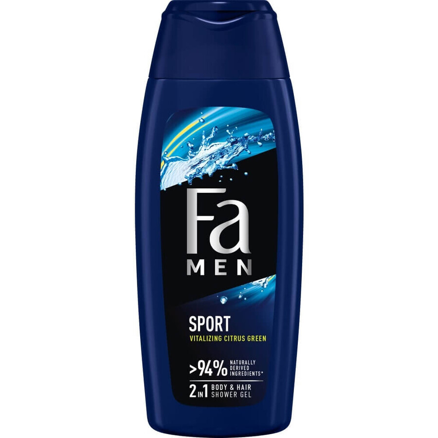 Fa Men Sport douchegel met 2in1 formule met groene citrusgeur, 400ml