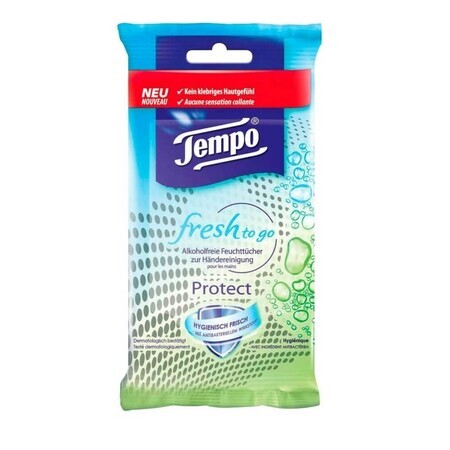 Tempo, Fresh To Go Protect Doekjes, 10 stuks