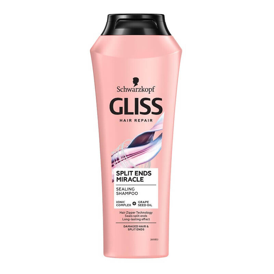 Schwarzkopf Gliss Split Ends Miracle Hair Shampoo für gespaltene Haarspitzen, 400ml