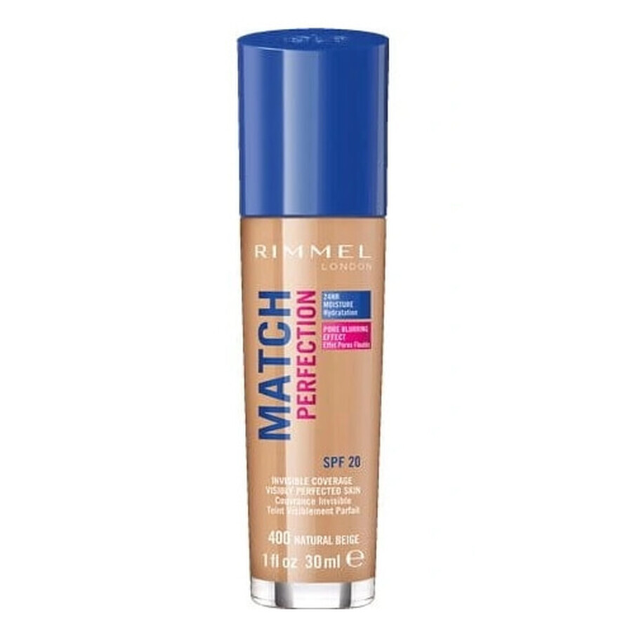 Rimmel Match Perfection Skin Fitting Foundation 400 Beige Naturale SPF20, 30ml