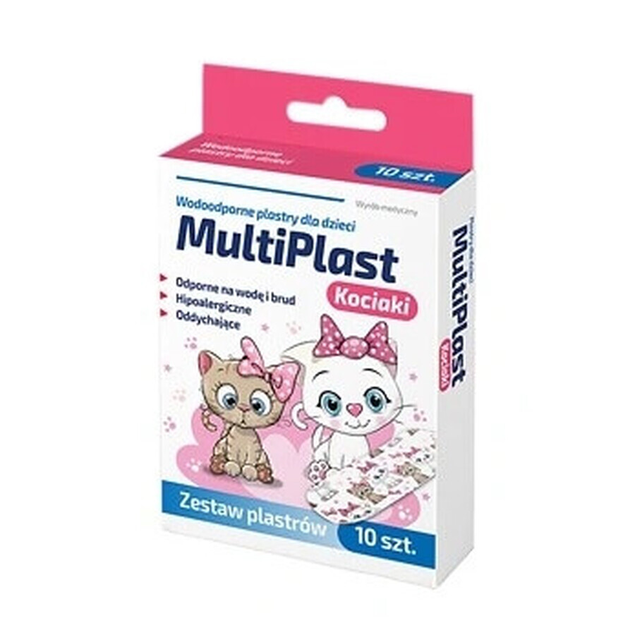 MultiPlast, Kittens Waterdichte pleisters voor kinderen, 10 stuks