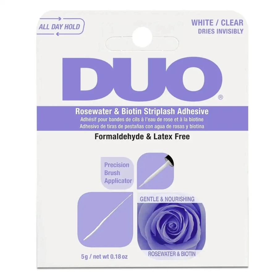 Ardell Duo Rozenwater amp; Biotine Striplash Clear Wimperlijm Helder, 5g