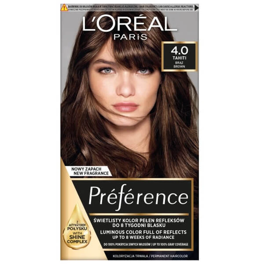 L'Oreal Paris Preference Haarfärbemittel 4.0 Tahiti Brz