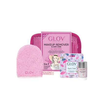 Glov Travel Set All Skin Types On-The-Go Make-up Correction Glove + Magnet Cleanser + Magnet Cleanser + Make-up Bag