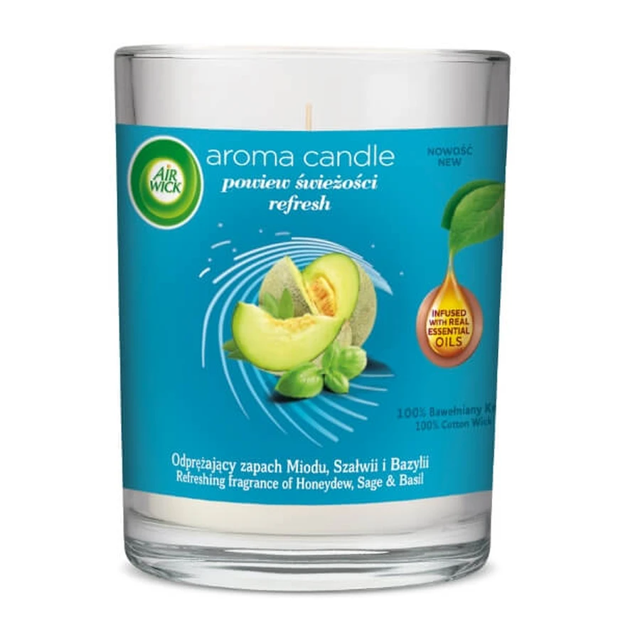Air Wick Świeczka Zapachowa Dekoracyjna Candle Powiew Świeżości duża 220 g: ceny i cechy