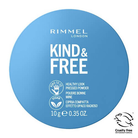 Rimmel Kind amp ; Free Vegan poudre compacte 001 Translucent, 10g