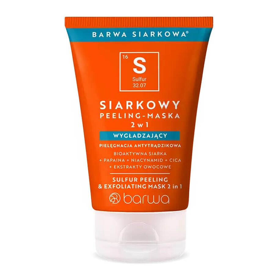 Barwa Sulfur scrub 2en1 mascarilla exfoliante, 120ml