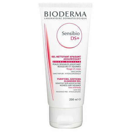 Bioderma Sensibio DS+, Reinigungsmittel für die Haut mit Rötungen und Ödemen, 200ml - Long-life!