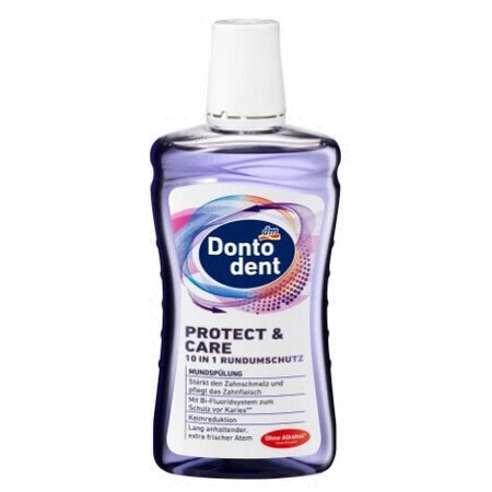 Dontodent, bain de bouche, Protect amp ; Care 10w1, 500ml