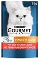 Purina, Gourmet Pearls, Vochtig kattenvoer, rundvlees in jus met rosbiefsmaak, 85g