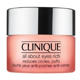 Clinique All About Eyes Eye Cream to reduce fine lines, wrinkles, dark circles, fine lines and fine lines, 15ml