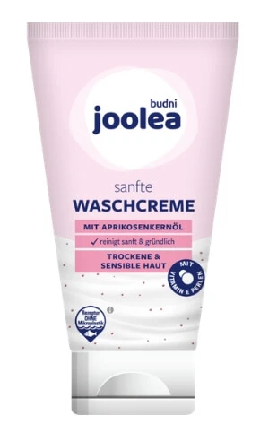 Joolea, Reinigingscrème voor het lichaam met abrikozenpitolie, droge en gevoelige huid, 150 ml