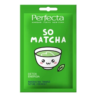 Perfecta So Matcha Ontgiftend en vitaliserend gezichtsmasker voor hals en decolleté, 10ml