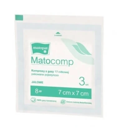 Matocomp Gascompressor 17 draden, 8 lagen, 7 x 7 cm, 3 stuks - Lange levensduur!