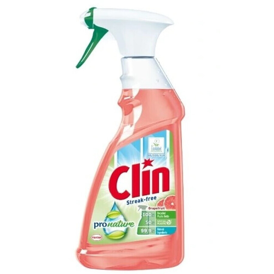 Clin, Pro Nature Ruitenreiniger met grapefruit, 500 ml