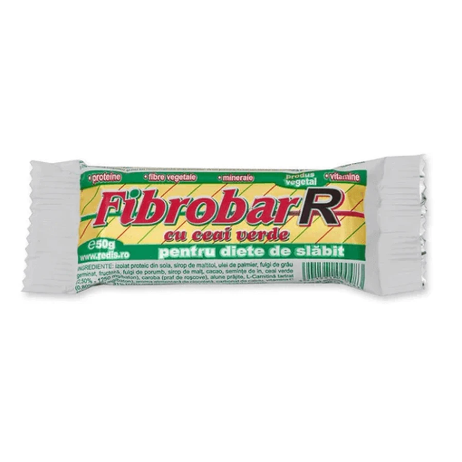Fibrobar-R Groene Thee Reep, 50 g, Redis Nutrition