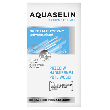 Aquaselin, Extreme Men, Antiperspirant roll-on specializat, 50 ml