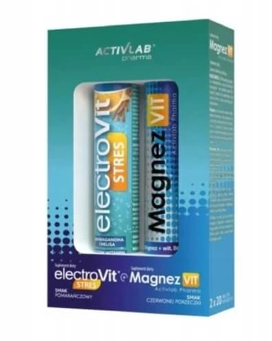 ActivLab Pharma, ElectroVit Stress Orange 20 tabletten + MagnesiumVit Blackcurrant 20 tabletten